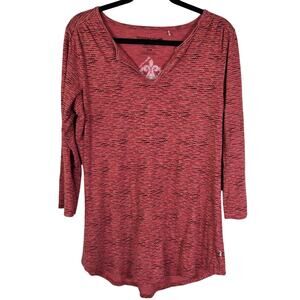 Toad&Co. Tamaya Dos Tunic Top Women's M Coral Organic Cotton Blend Athleisure